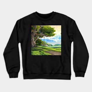 Anime Style Landscape Crewneck Sweatshirt